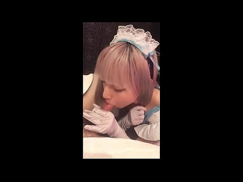 ❤️ Japoński Idol [mayuka], kostium francuskiej pokojówki, część 1, obciąganie i walenie konia z balsamem ️❌ Quality porn at us ﹏